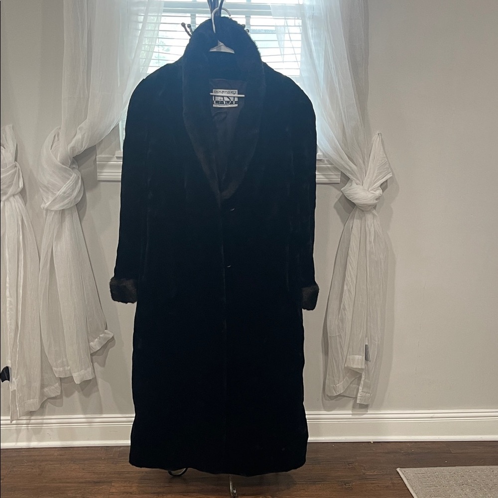 Elegant Black Fur Coat